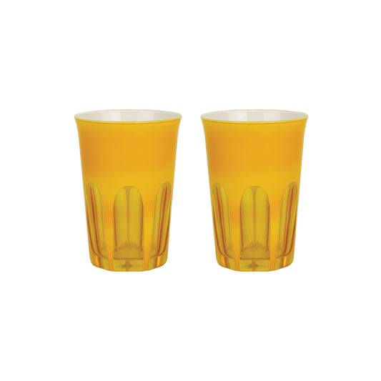 Rialto Glass Tumbler Set/2, Saffron
