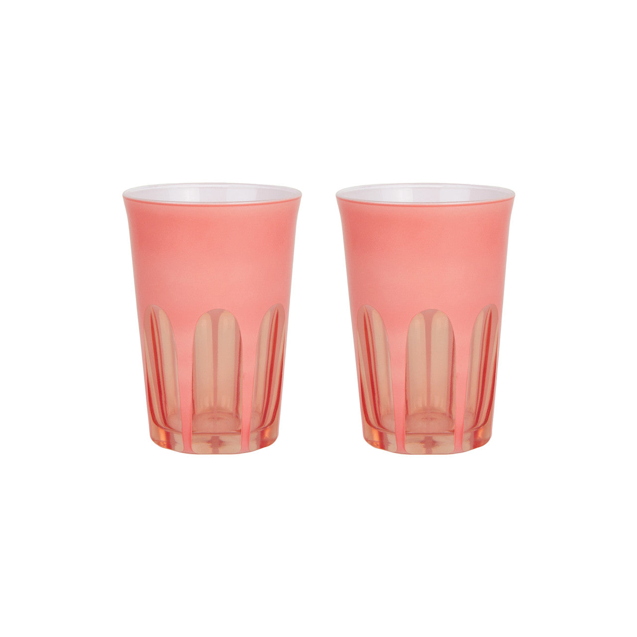 Rialto Glass Tumbler Set/2, Salmon