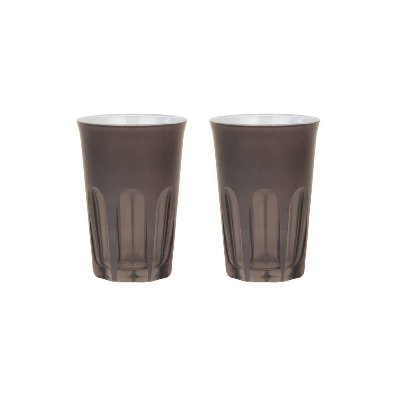 Rialto Glass Tumbler Set/2, Warm Gray