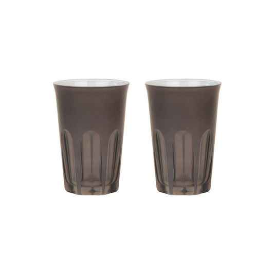 Rialto Glass Tumbler Set/2, Warm Gray