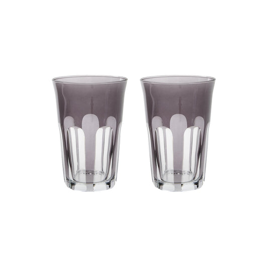 Rialto Glass Tumbler Set/2, Smoke