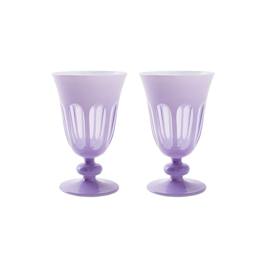 Rialto Glass Tulip Set/2, Lupine