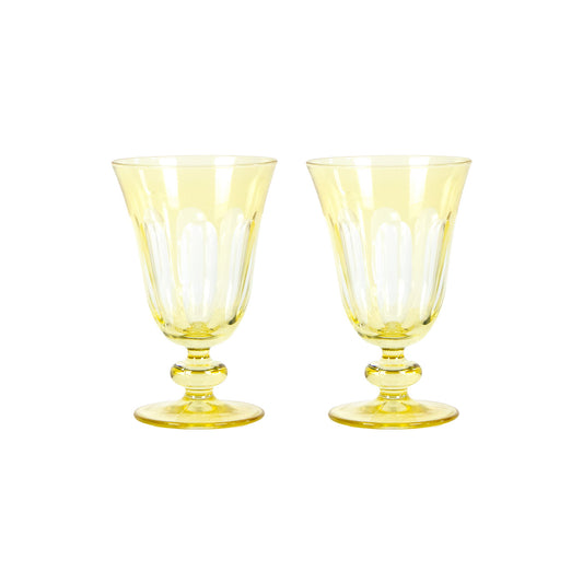 Rialto Glass Tulip Set/2, Limoncello