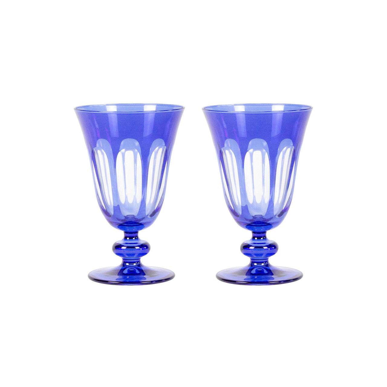 Rialto Glass Tulip Set/2, Moon Glow