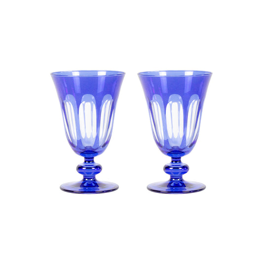 Rialto Glass Tulip Set/2, Moon Glow