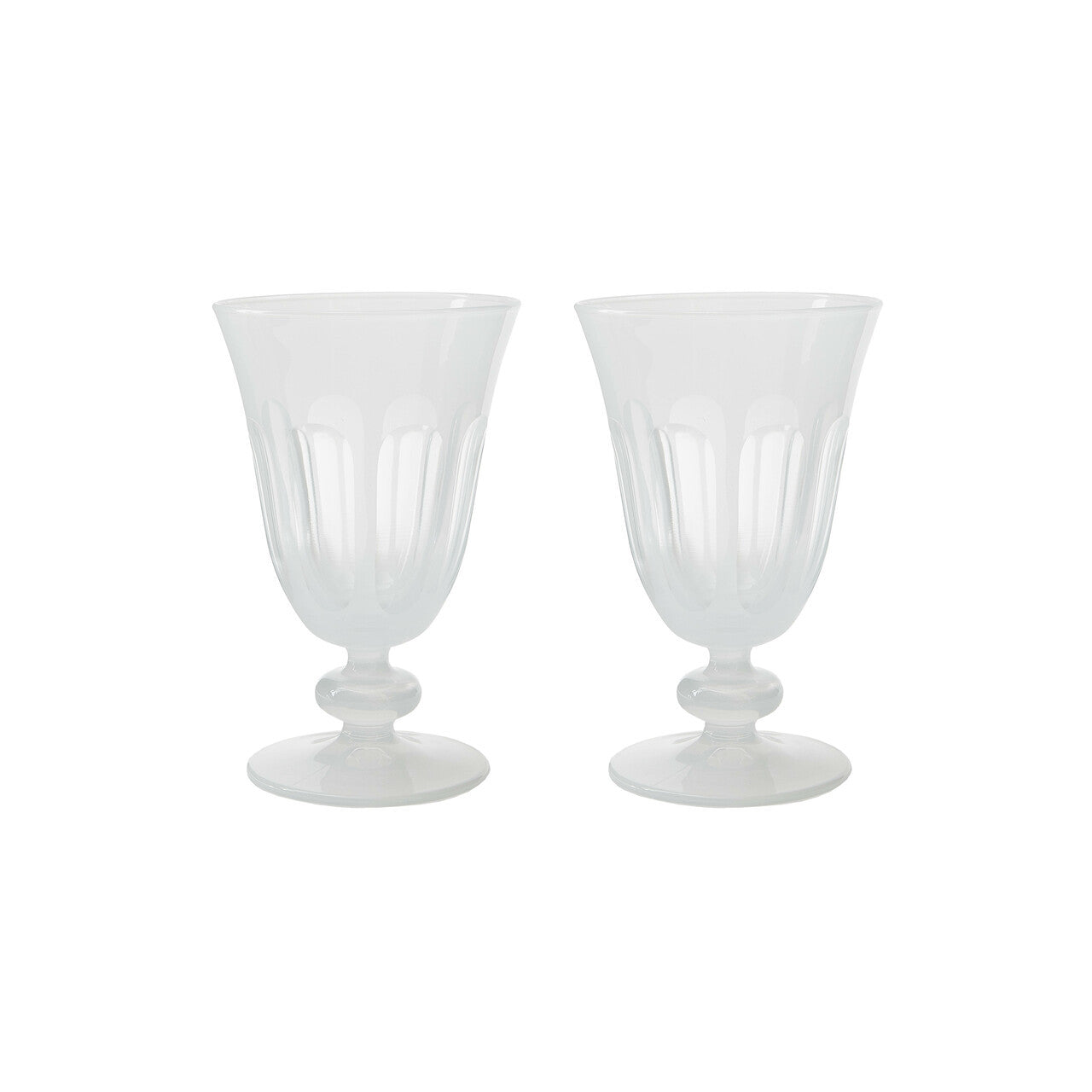 Rialto Glass Tulip Set/2, Opal