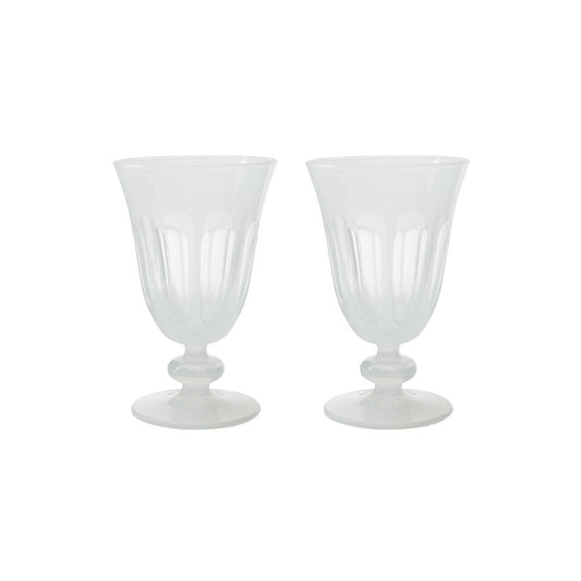Rialto Glass Tulip Set/2, Opal