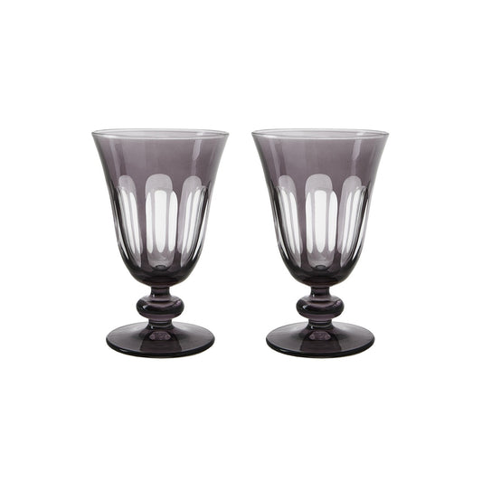Rialto Glass Tulip Set/2, Smoke