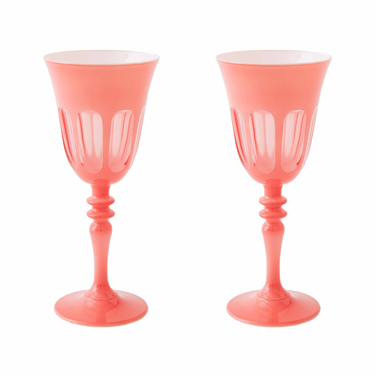 Rialto Glass Wine Set/2, Salmon