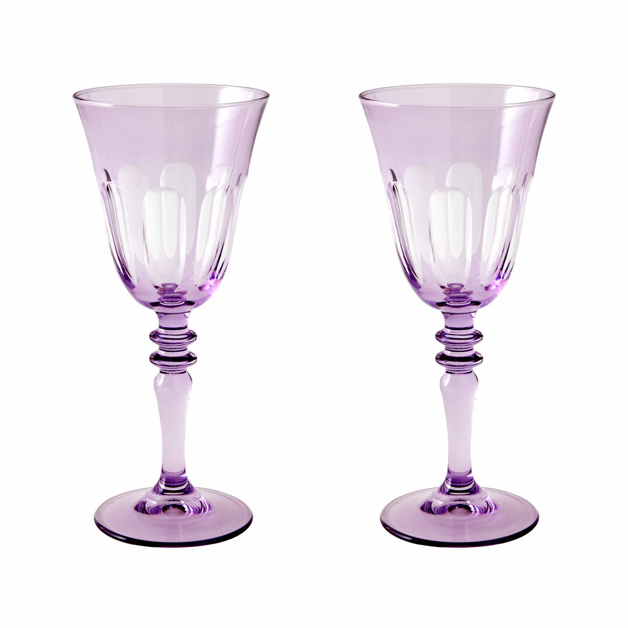 Rialto Glass Wine Set/2, Amethyst