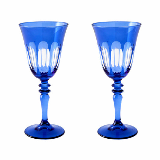 Rialto Glass Wine Set/2, Moon Glow