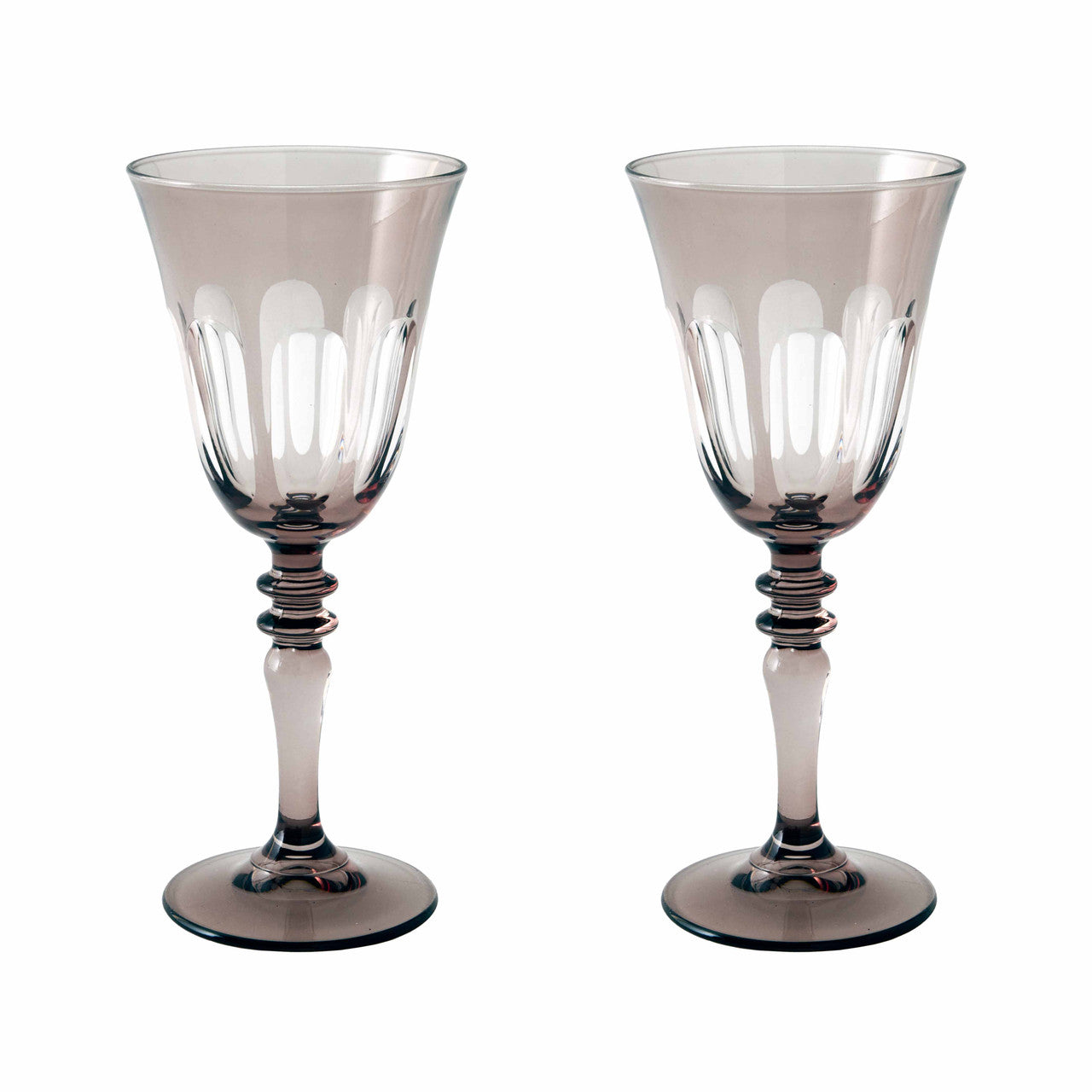 Rialto Glass Wine Set/2, Smoke