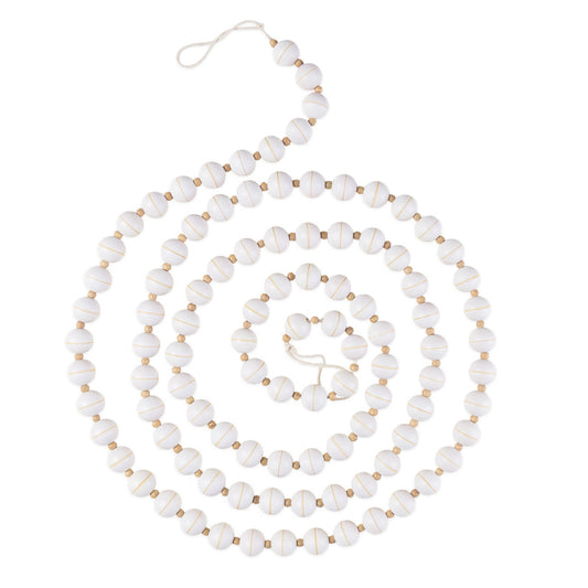 HAND-PAINTED GARLAND, SOFT-WHITE