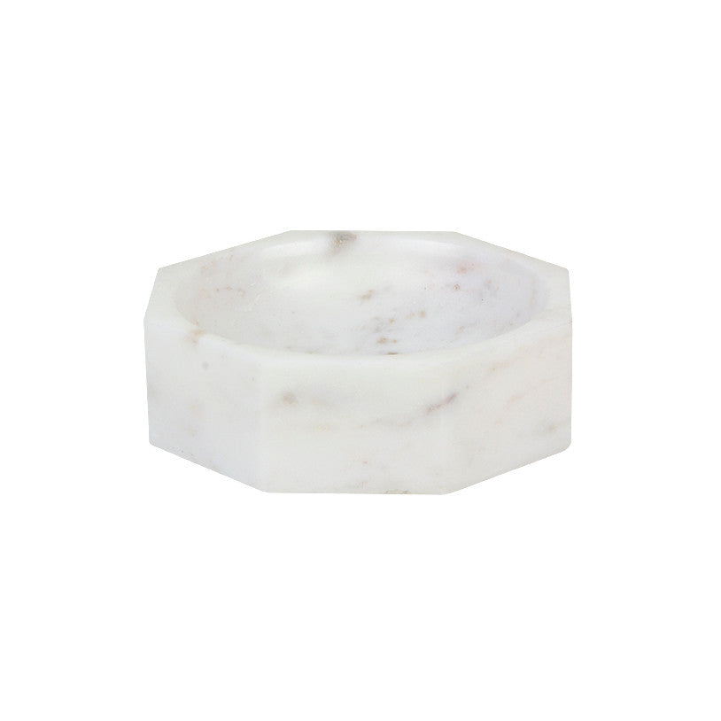 MARBLE MODERNIST OCTANGULAR BOWL, SMALL