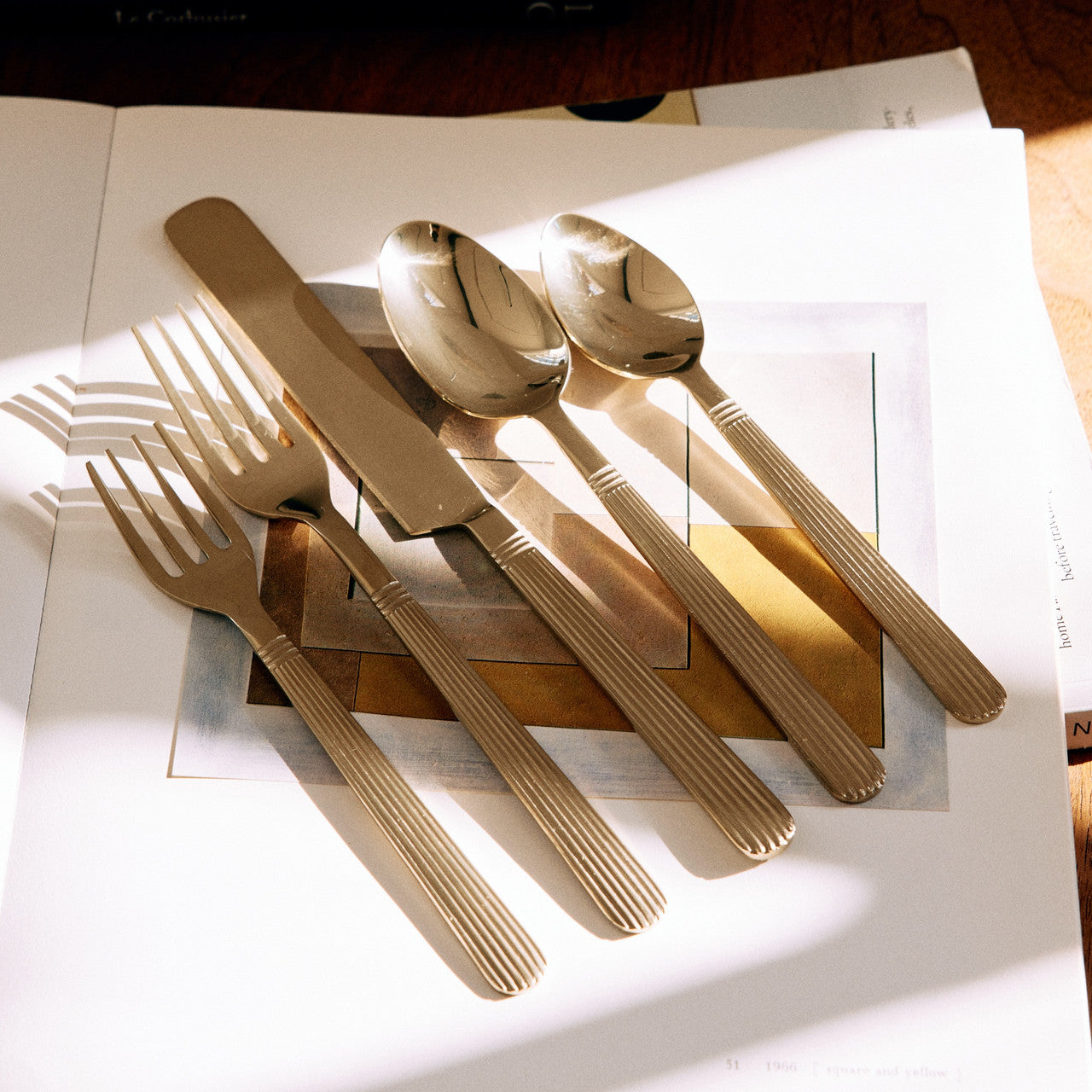 Athenian Flatware Set/5, Champagne Mirror