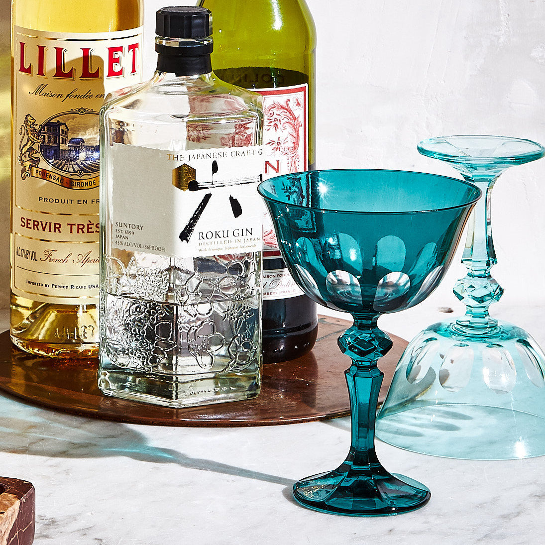 Rialto Glass Coupe Set/2, Menthe