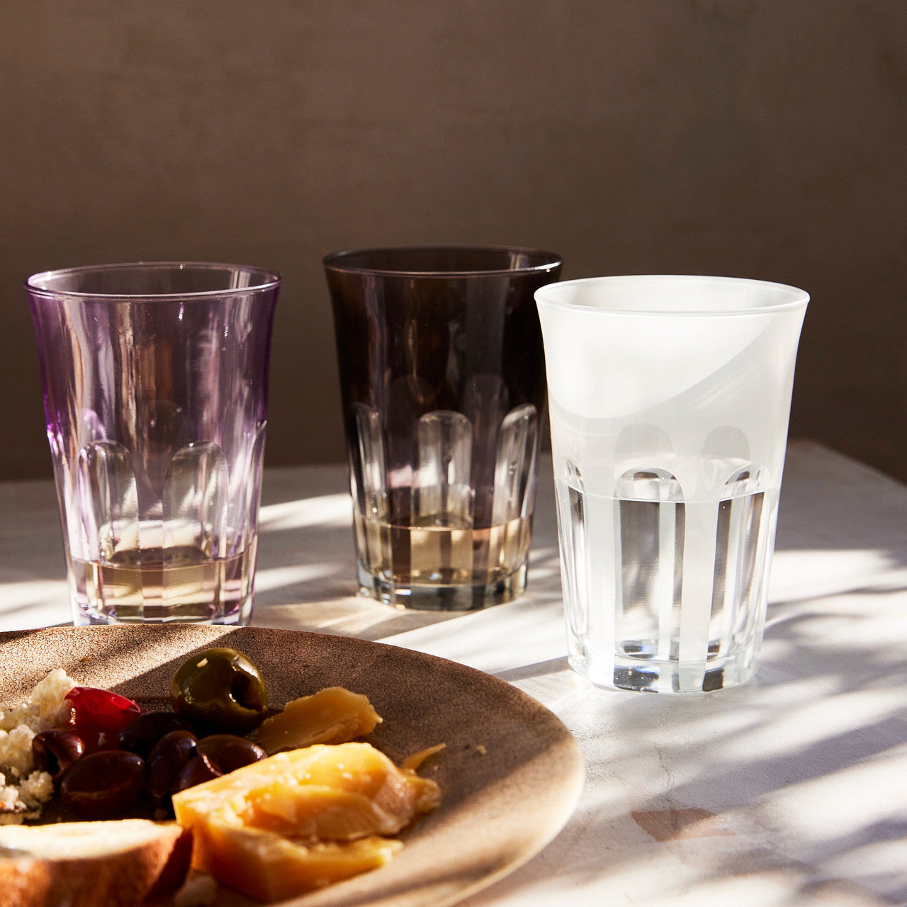 Rialto Glass Tumbler Set/2, Amethyst