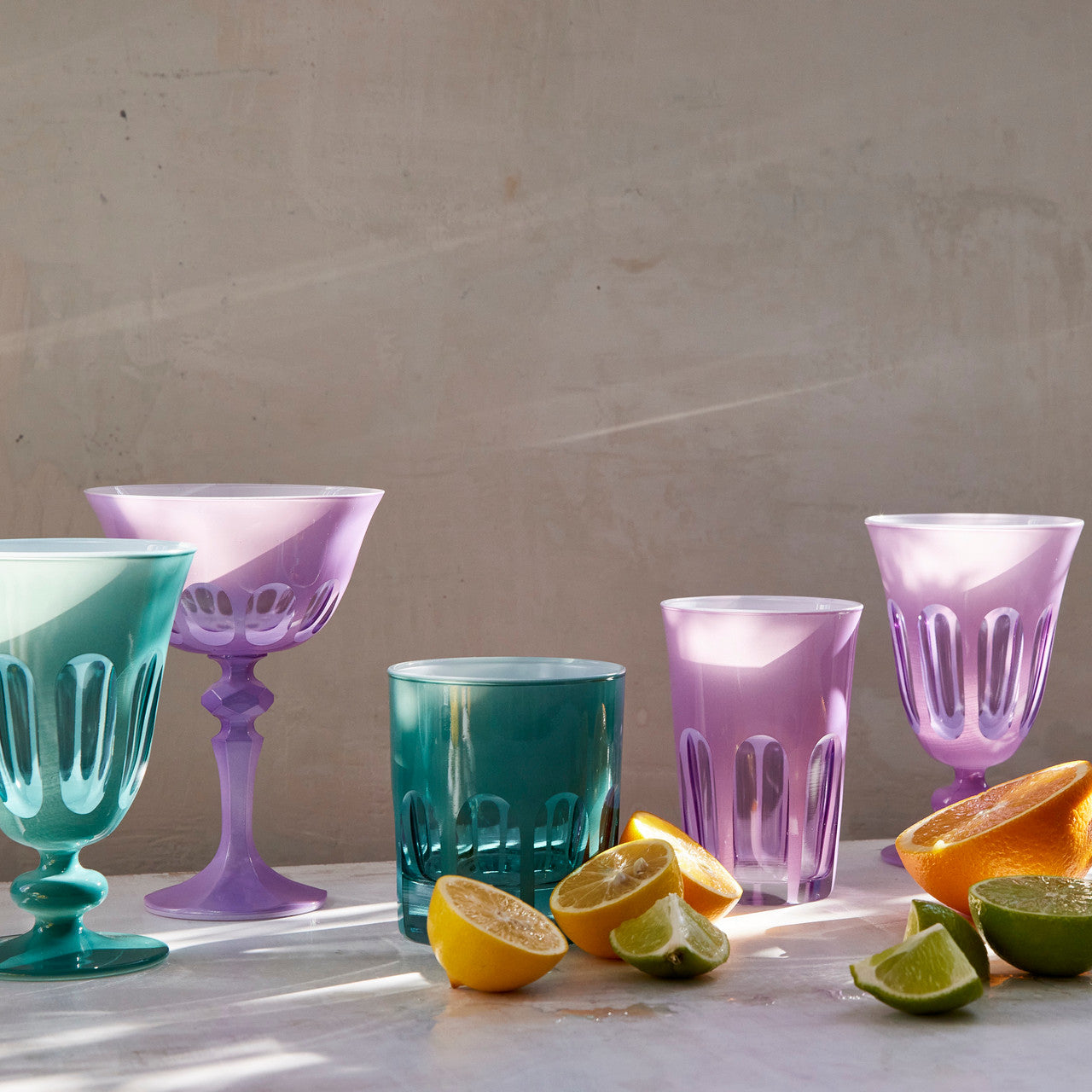 Rialto Glass Tulip Set/2, Lupine