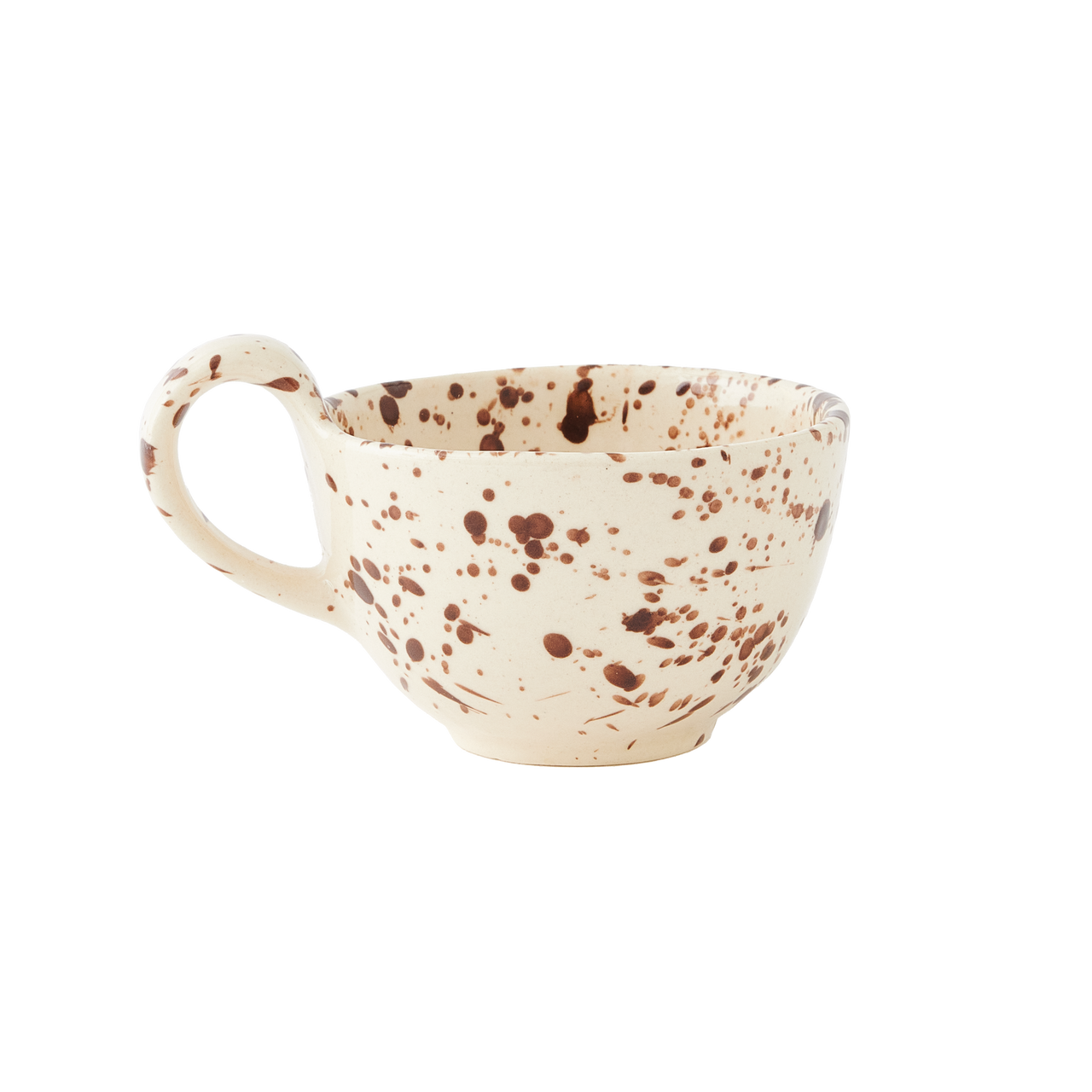 Splatterware Cups Set of 4, Cacao