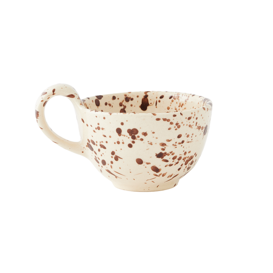 Splatterware Cups Set of 4, Cacao