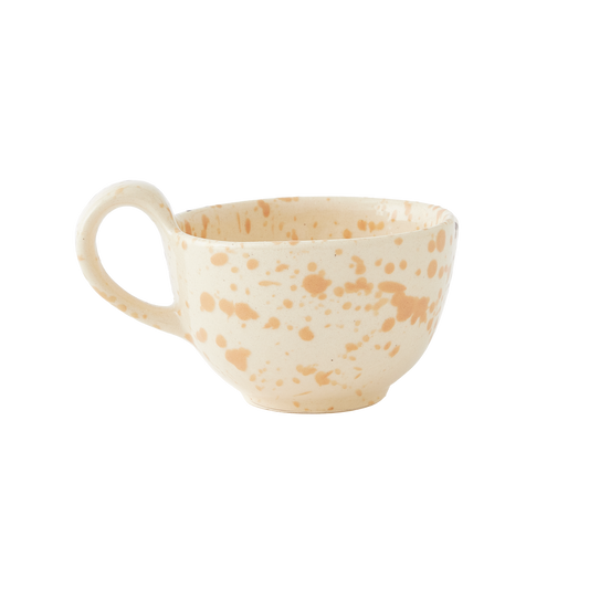 Splatterware Cups Set of 4, Latte