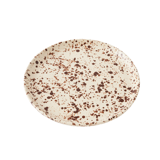 Splatterware Plates Set of 4, Cacao