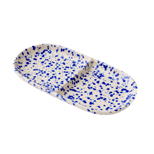 Splatterware Divided Tray, Lake