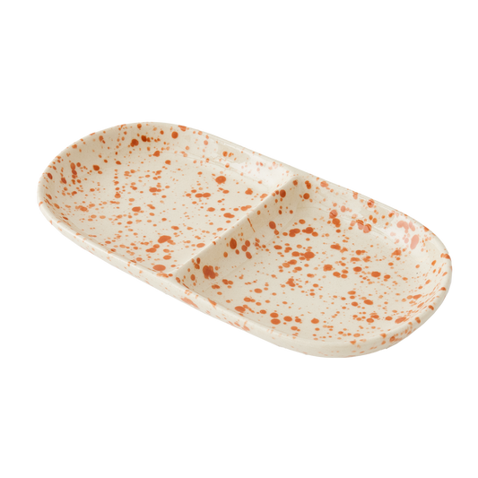 Splatterware Divided Tray, Terra 1 Ea.