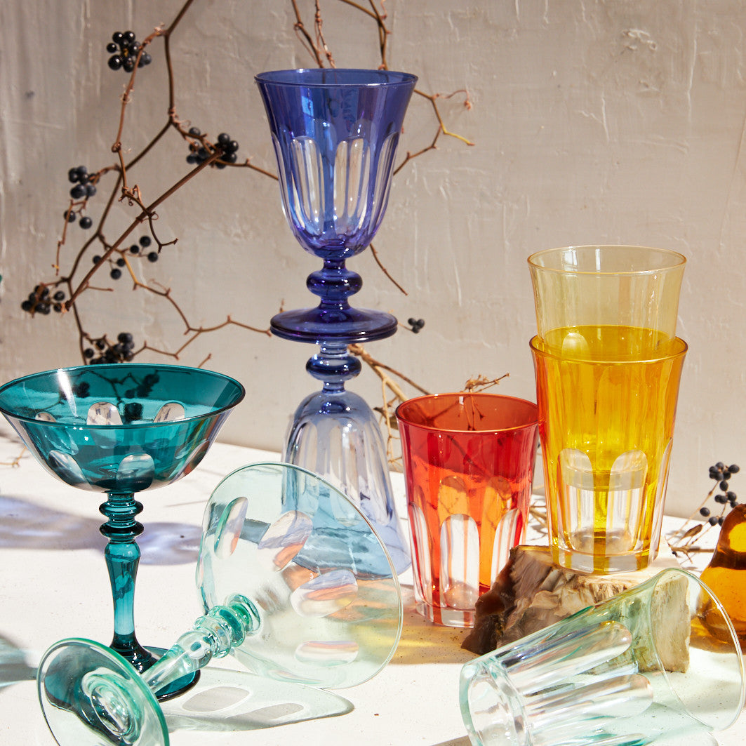 Rialto Glass Tulip Set/2, Limoncello