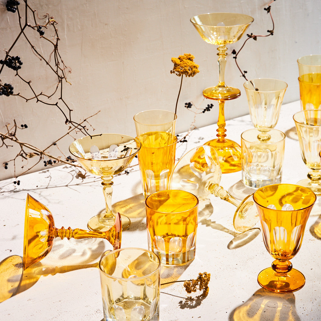 Rialto Glass Coupe Set/2, Ginger