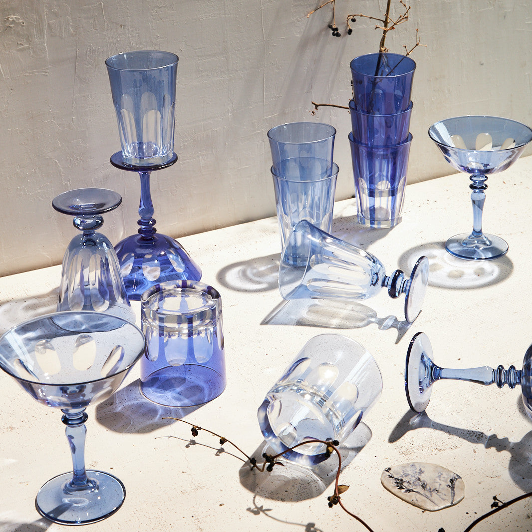 Rialto Glass Old Fashion Set/2, Moon Glow