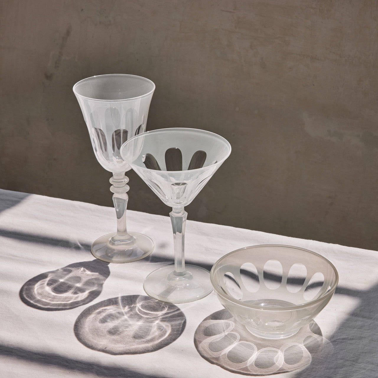 Rialto Glass Wine Set/2, Opal
