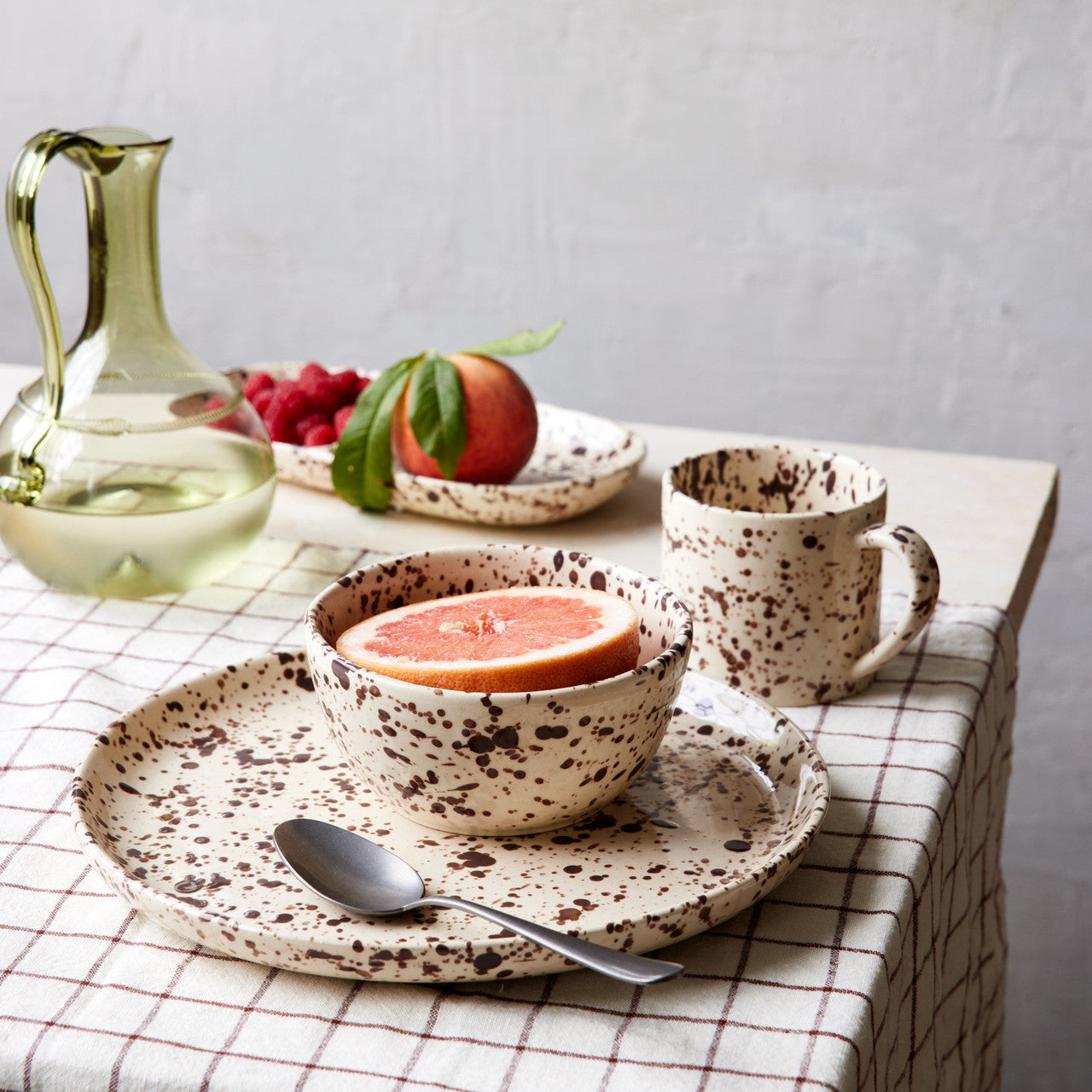Splatterware Plates Set of 4, Cacao