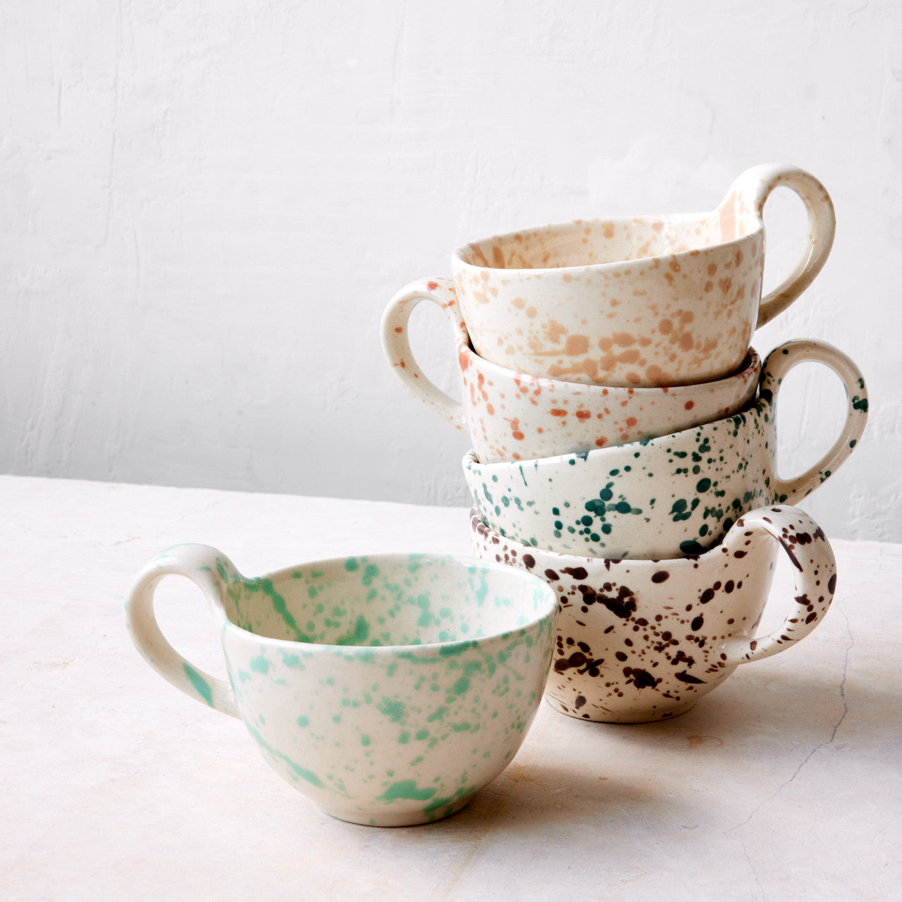 Splatterware Cups Set of 4, Pool