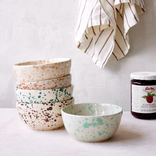 Splatterware Bowls Set of 4, Pool