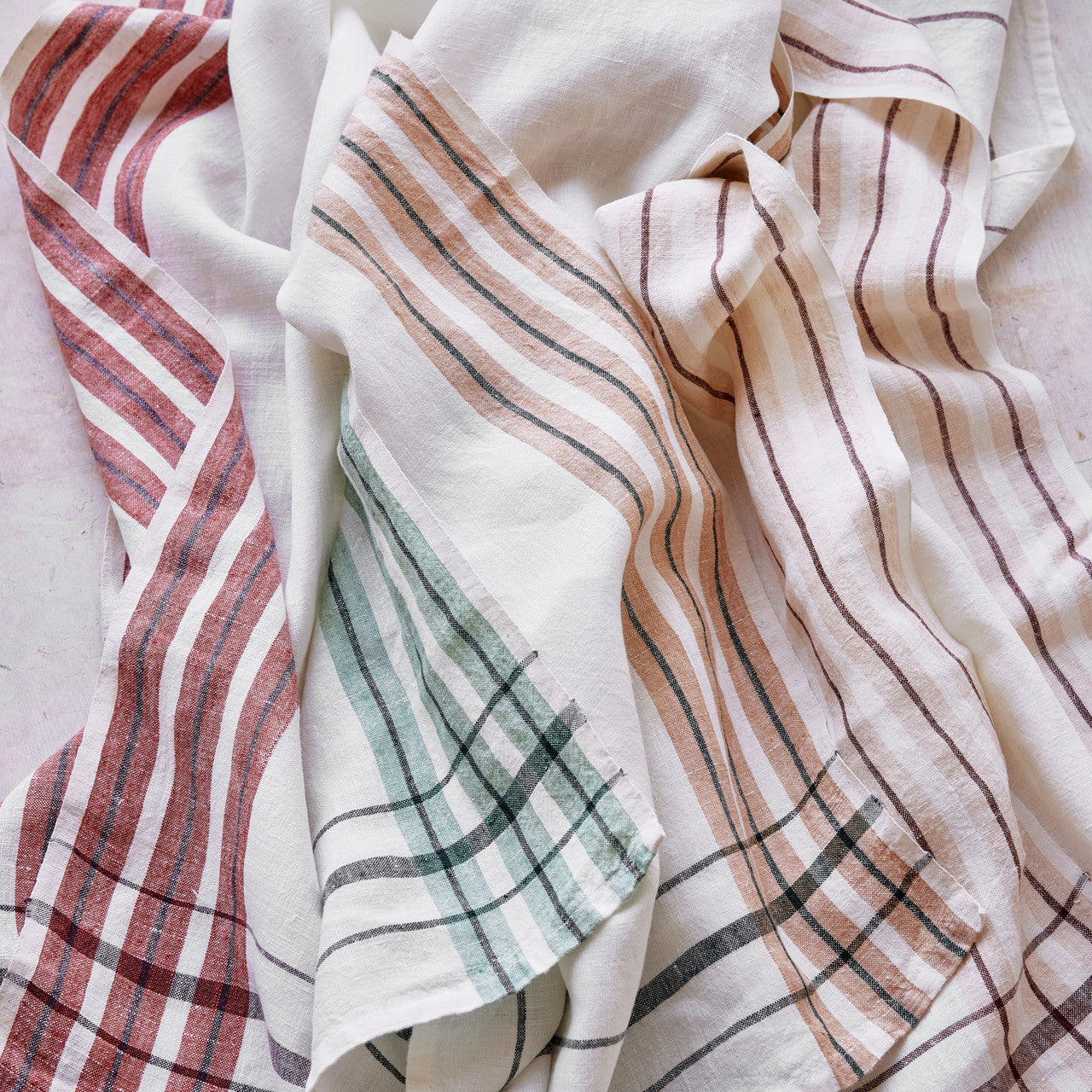 Essential Linens Brogue, Clay, Set/2