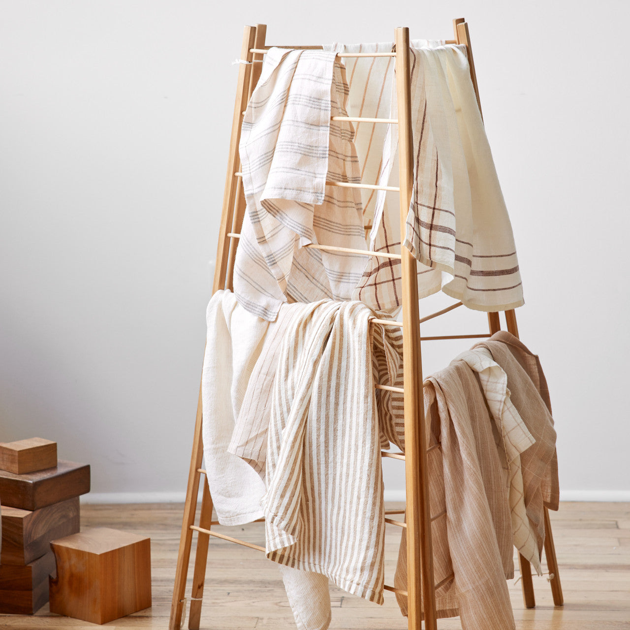 Essential Linens Ticking, Clay, Set/2