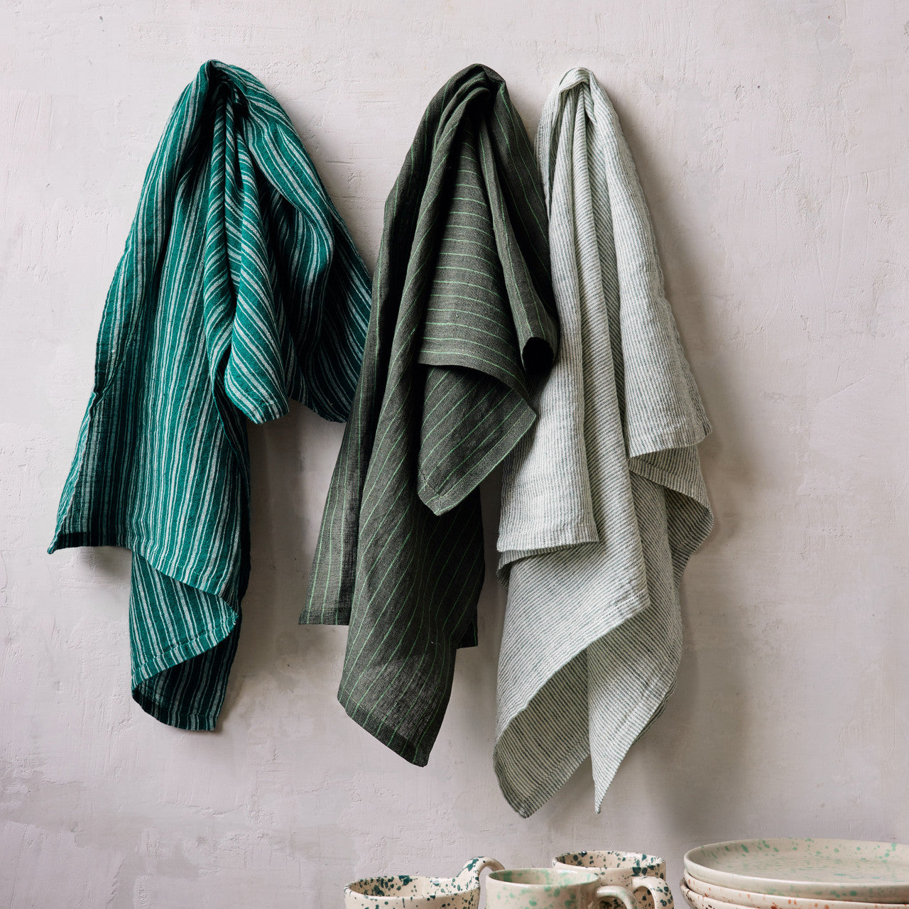 Essential Linens Ticking, Leaf, Set/2