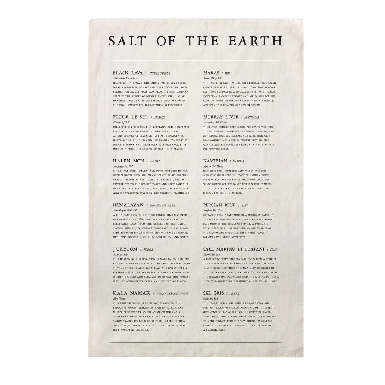 Salt of the Earth Tea Towel