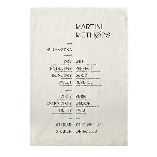 MARTINI METHODS PURE LINEN TEA TOWEL