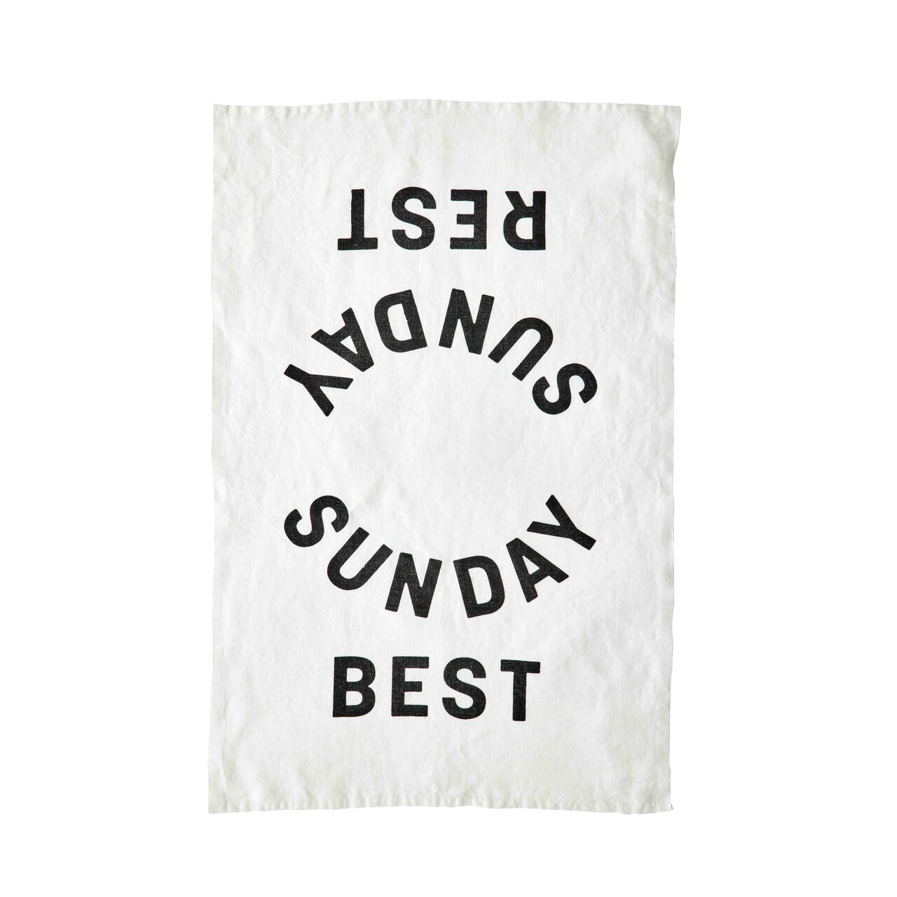 SUNDAY BEST PURE LINEN TEA TOWEL