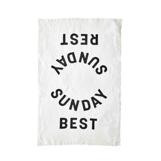 SUNDAY BEST PURE LINEN TEA TOWEL