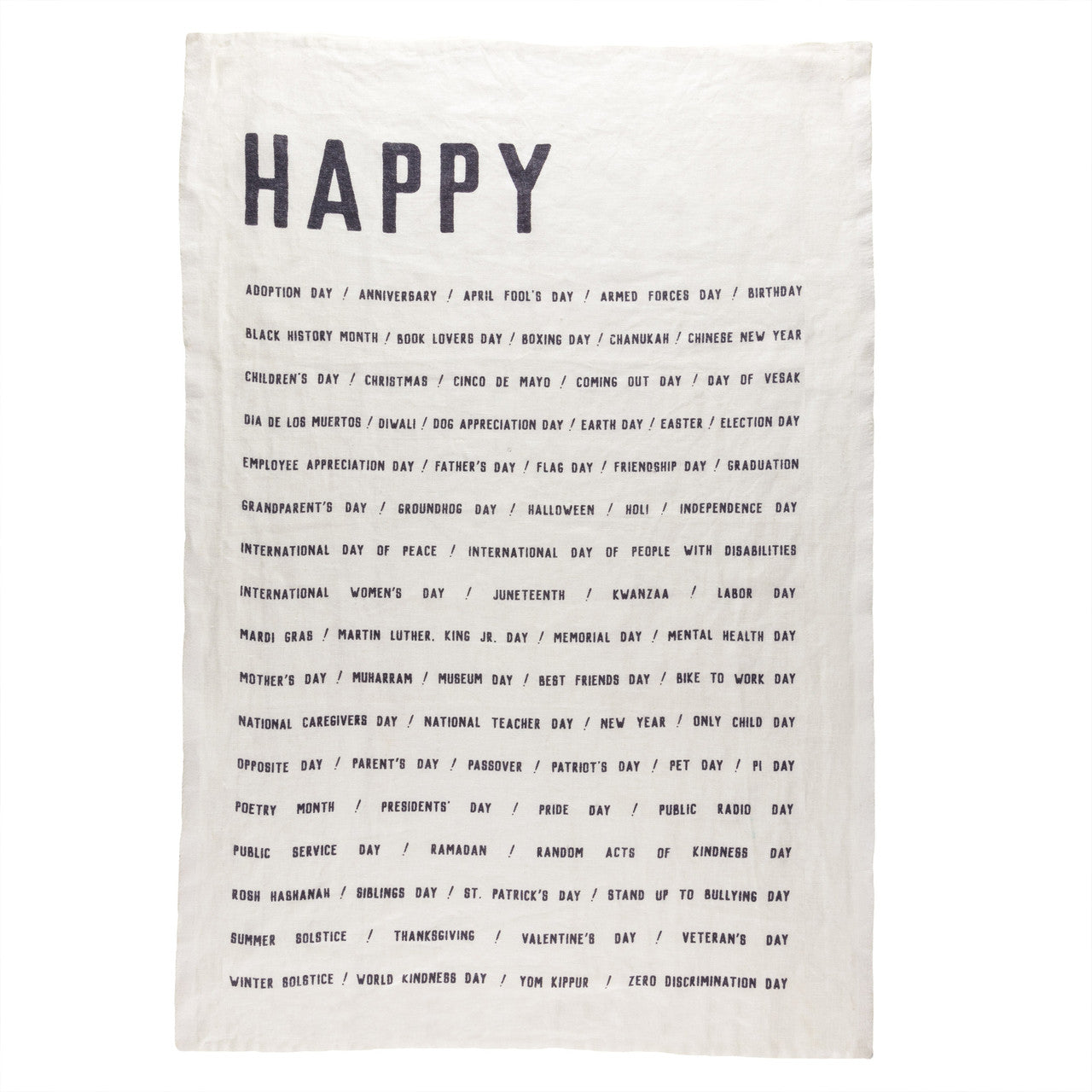 HAPPY PURE LINEN TEA TOWEL