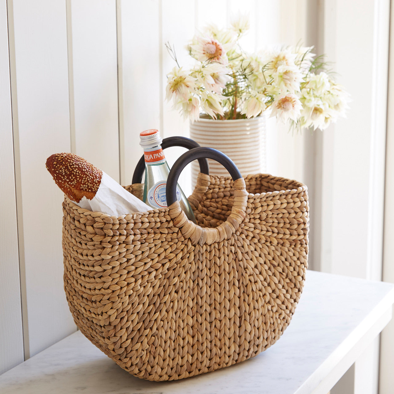 Small Demilune Basket Tote