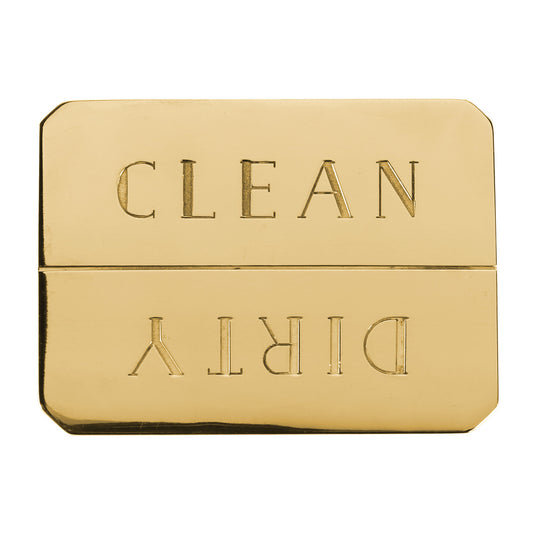 BRASS CLEAN/DIRTY DISHWASHER MAGNET