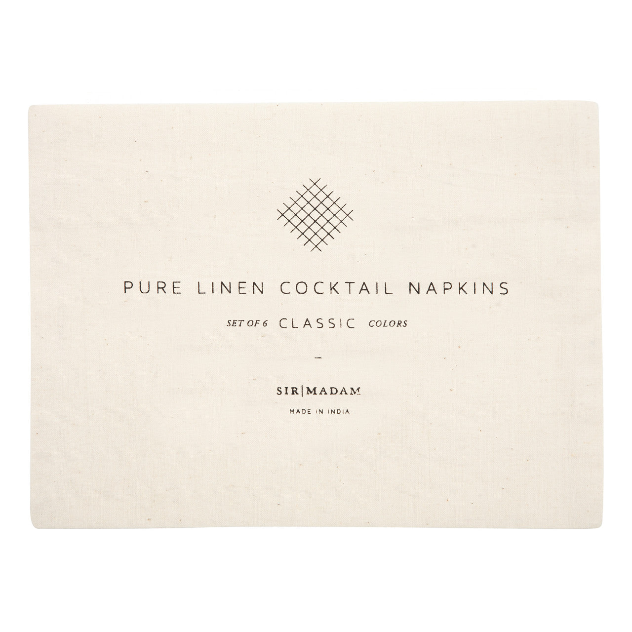 COCKTAIL NAPKINS, CLASSIC, ASSORTED SET OF 6