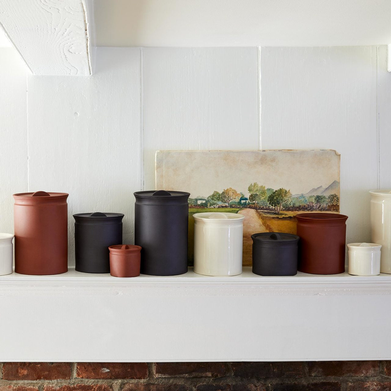 MATTE BLACK LARDER CROCK 10