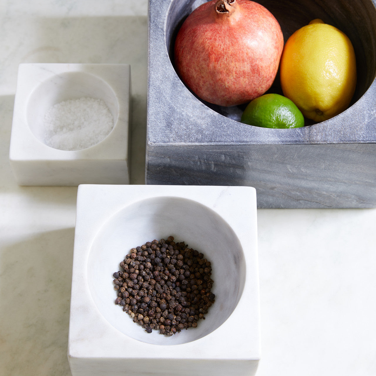 WHITE MARBLE MODERNIST BOWL, SMALL