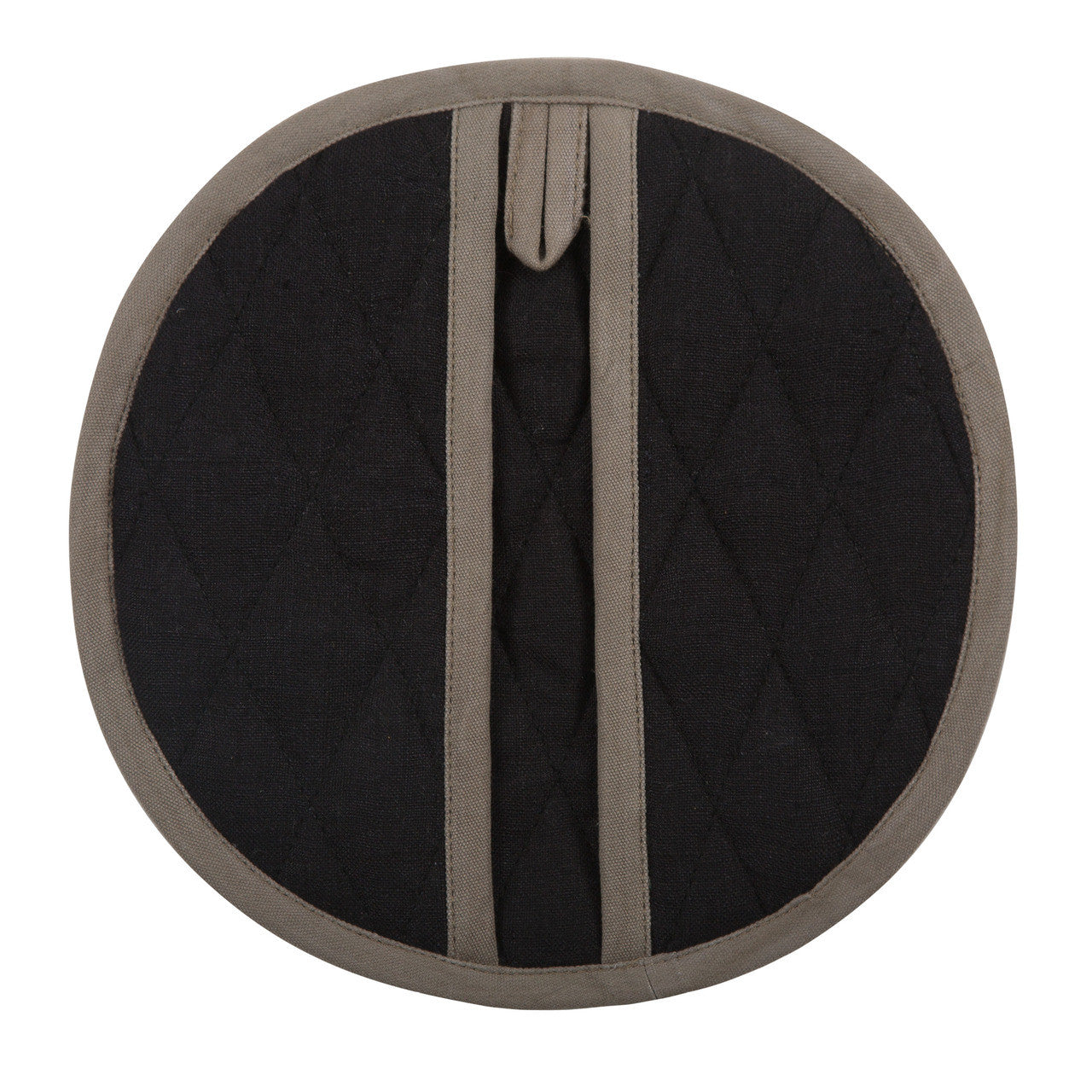 LINEN KITCHEN MITT, FADED BLACK