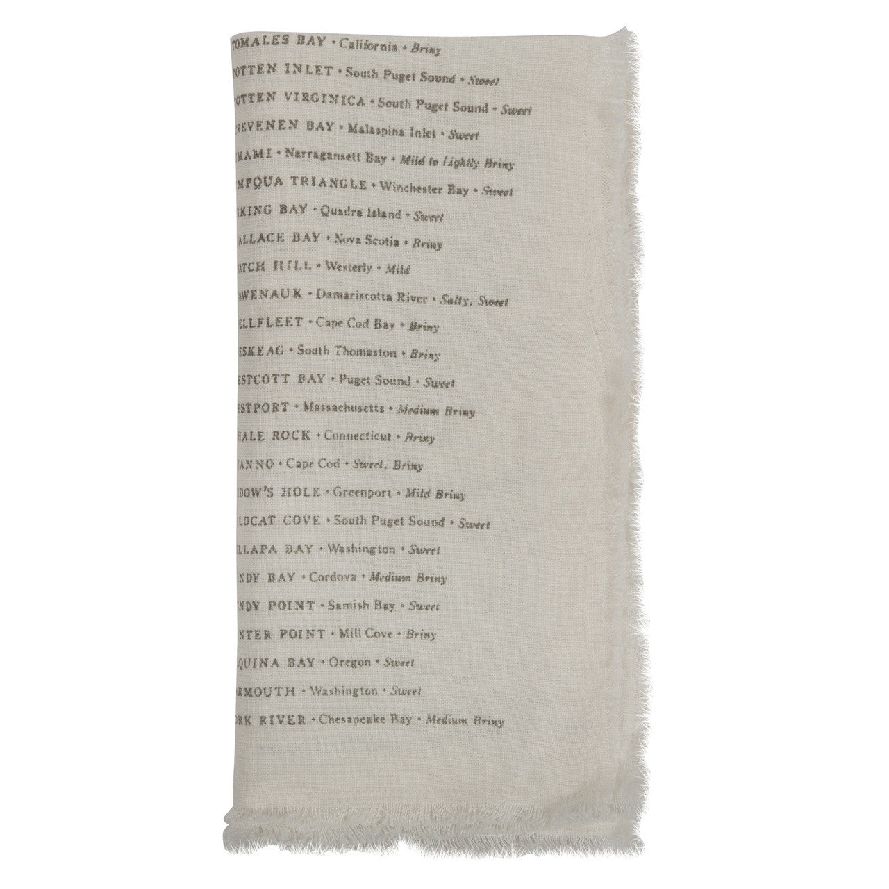 North American Oysters Napkins, Oyster White, set of 4